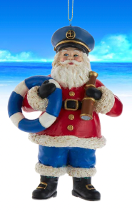 Nautical Captain Santa ornament