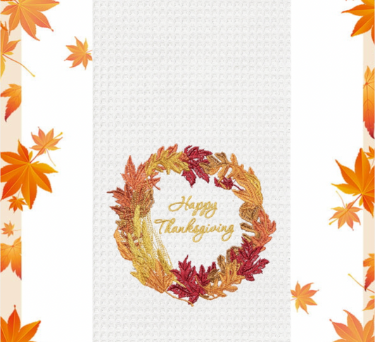 Thanksgiving Wreath Towel