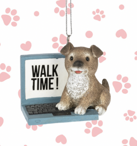 Walk Time Dog Home Office ornament