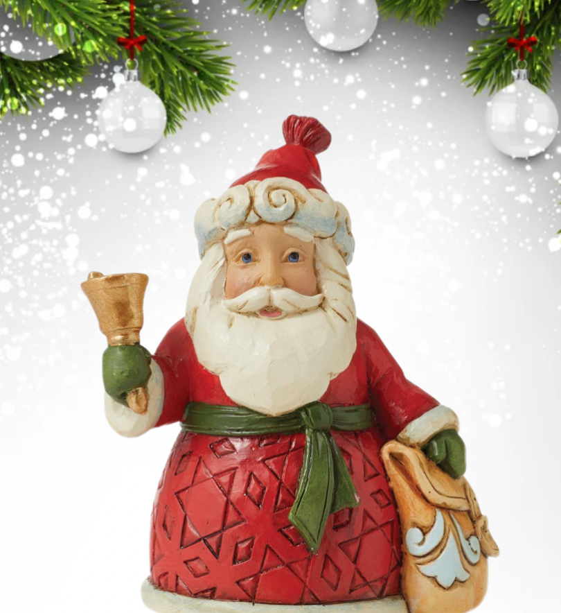 Santa w/ Bell & Bag Mini