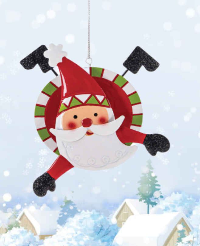 Santa Whimsical Metal ornament