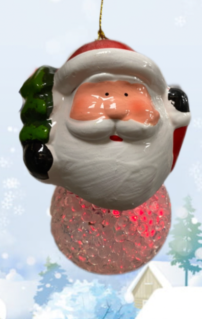 Santa w/ Tree LED ornament