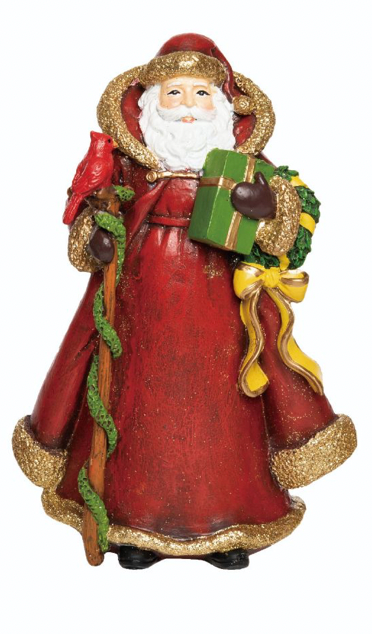 Santa w/ Cardinal/Gift