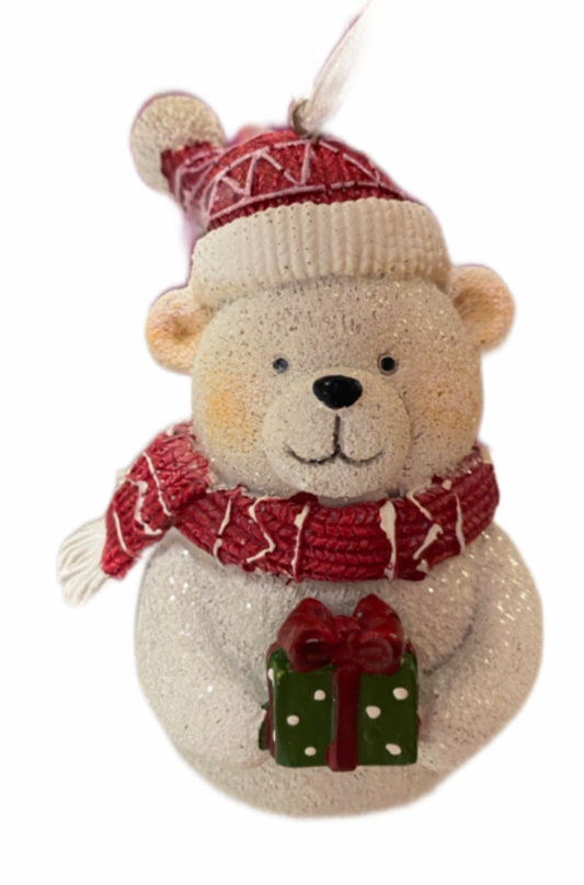 Polar Bear w Hat ornament