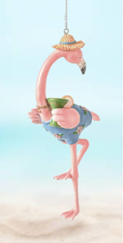 Flamingo in Blue ornament