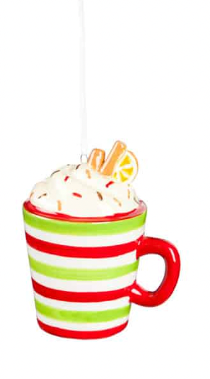 Cocoa Cup Stripes ornament