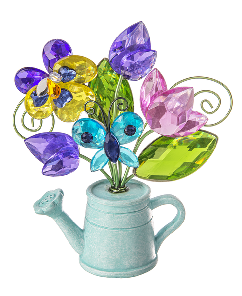 Watering Can Posy Teal
