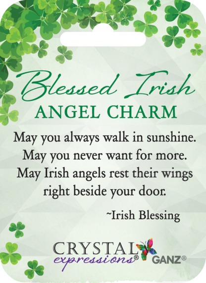 Blessed Irish Angel Charm