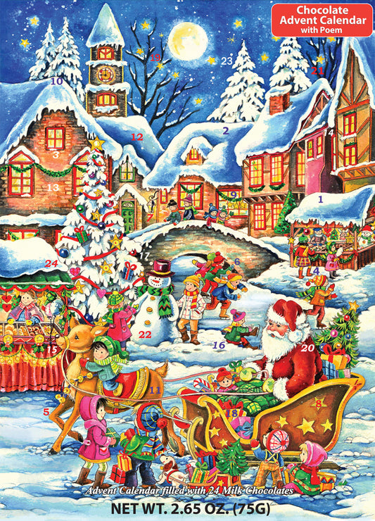 Santa's Here Chocolate Advent Calendar