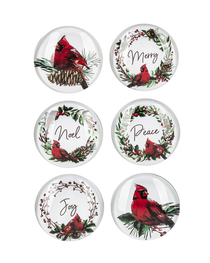 Cardinal Wreath Magnet Set