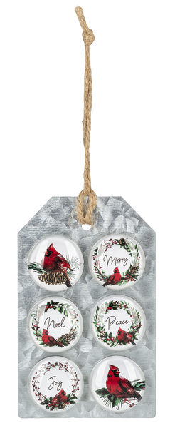 Cardinal Wreath Magnet Set