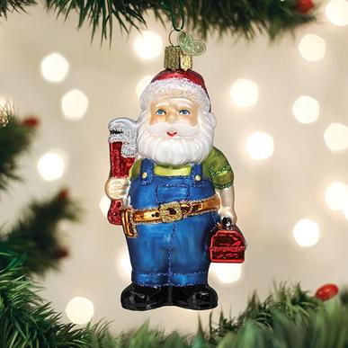 Handyman Santa Ornament