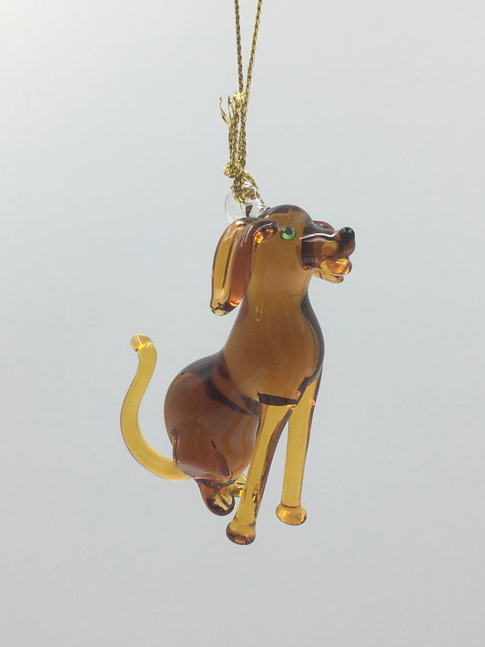 Dog Egyptian Glass Ornament