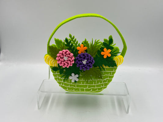Green Flower Basket