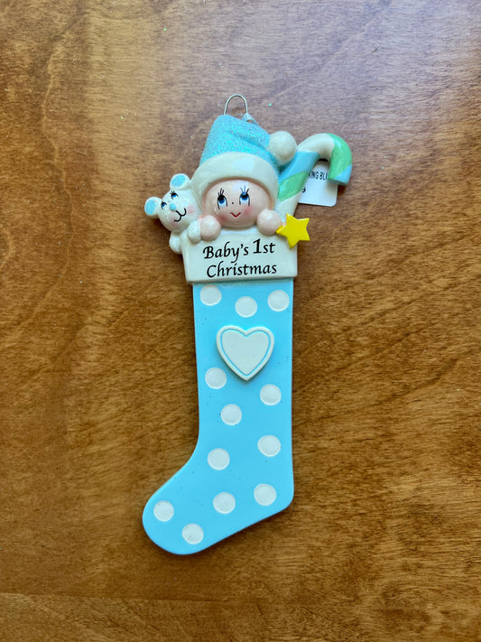 Baby Long Stocking Blue