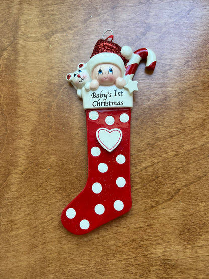 Baby Long Stocking Red