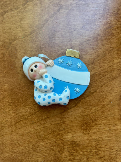 Baby W/ Ornament Blue