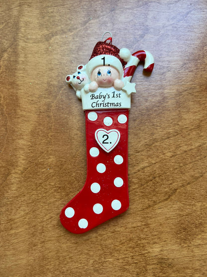 Baby Long Stocking Red