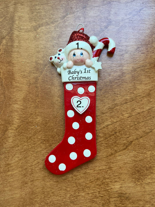 Baby Long Stocking Red