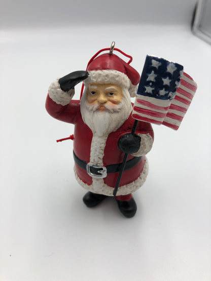 Patriotic Santa Ornament