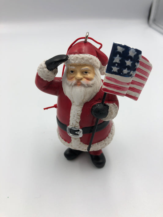 Patriotic Santa Ornament