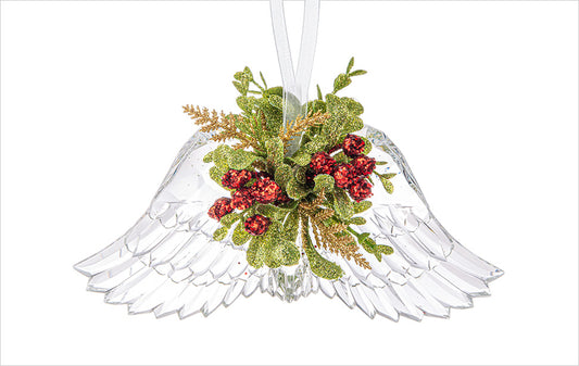 Mistletoe Angel Wings ornament