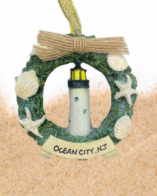 Lighthouse Wreath Ornament