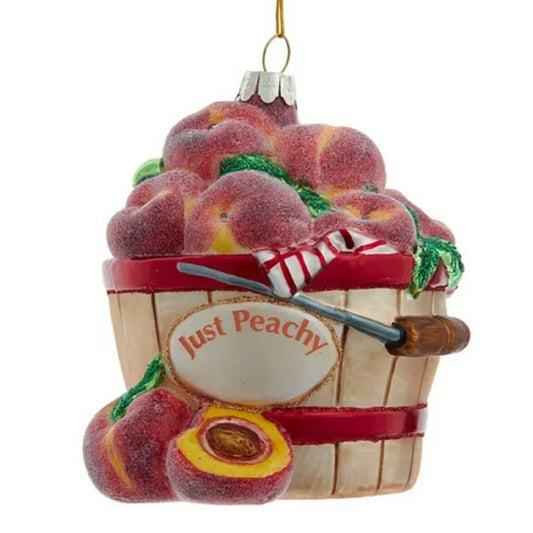 Peaches in Basket ornament