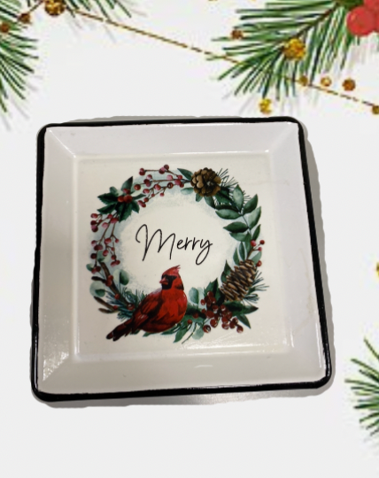 Merry Cardinal Trinket Dish