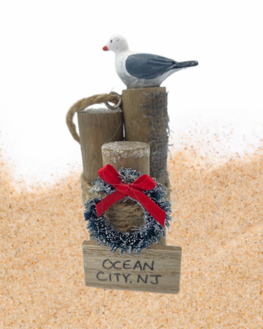 Seagull Pilings Ornament